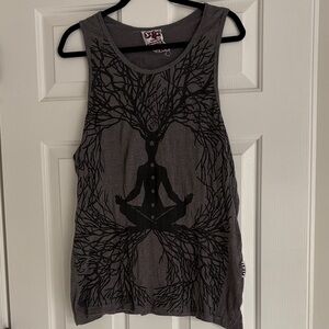 SURE Gray Graphic Tank Top
